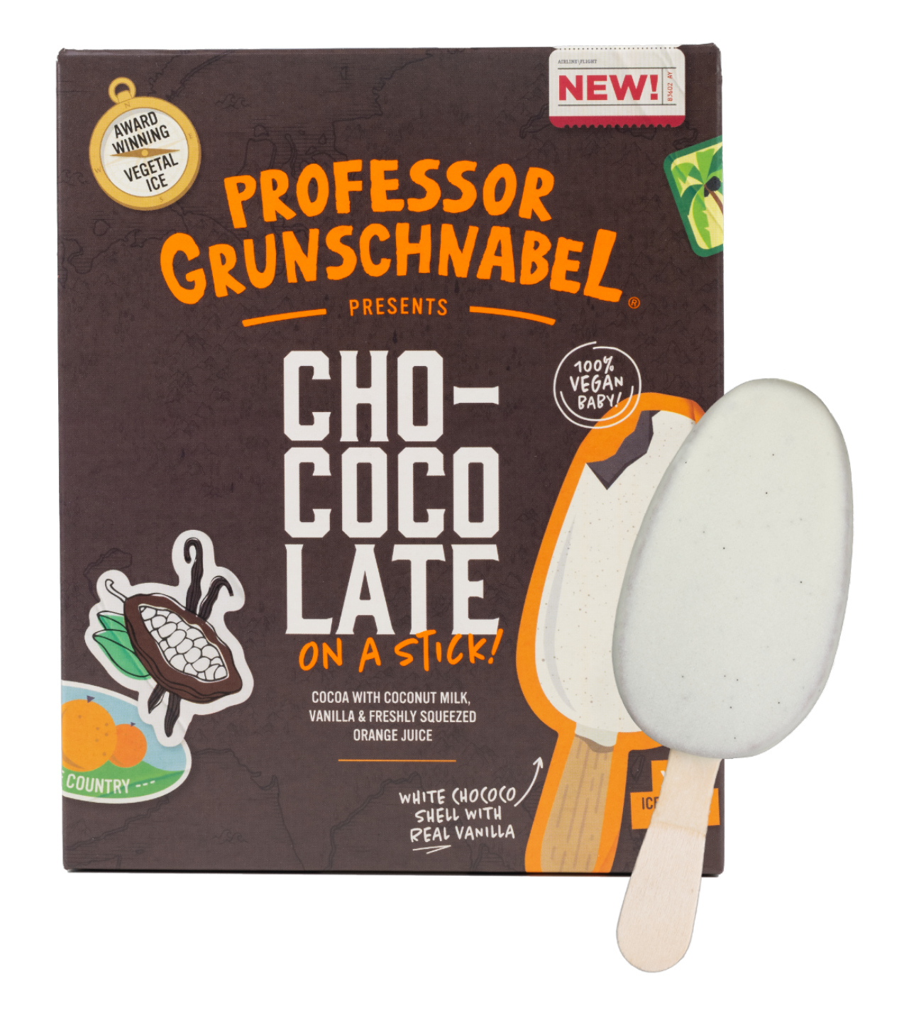 ChoCocolate on a Stick - Professor Grunschnabel Vegan Ijs